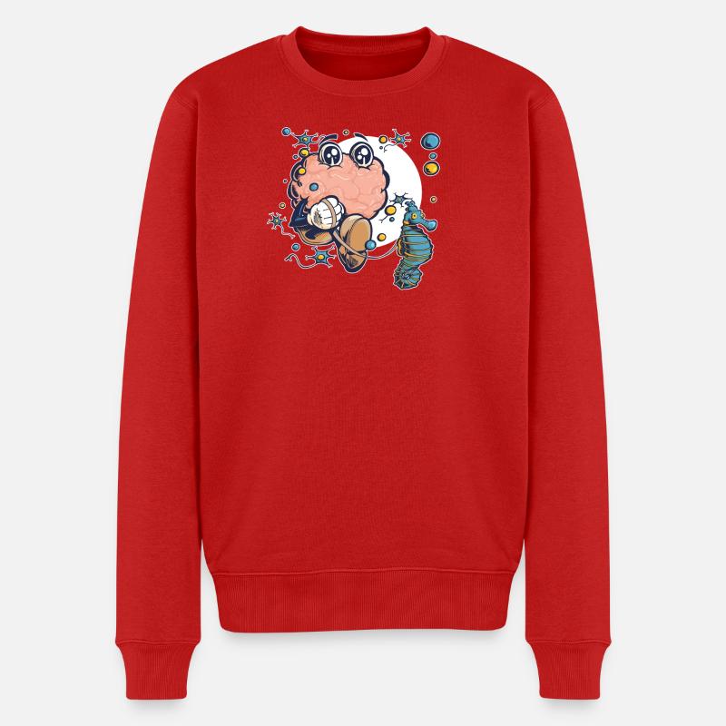Gehirn & Hippocampus - Männer Premium Bio Pullover - Rot