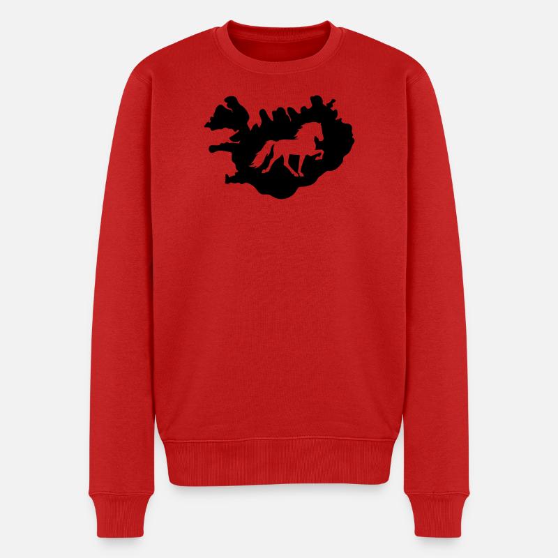 Tölter Island - Männer Premium Bio Pullover - Rot