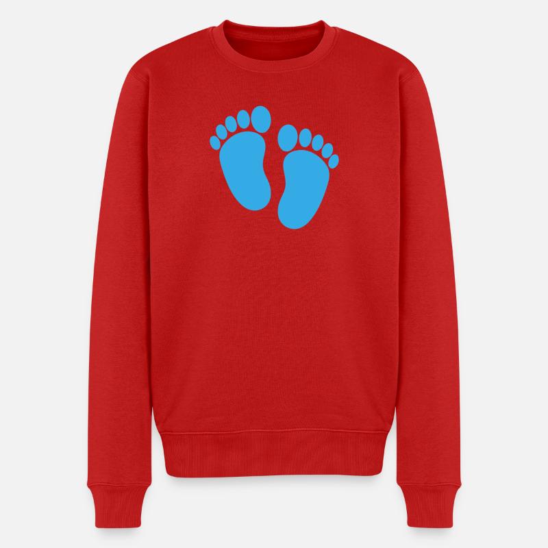 Pieds de bébé - Pull Premium bio Homme - rouge