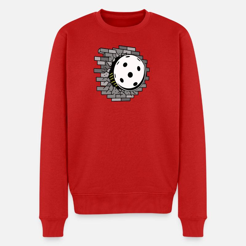 Floorball , Mauerdurchbruch - Männer Premium Bio Pullover - Rot