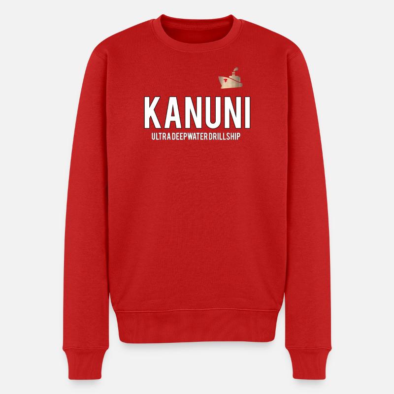 Kanuni Tiefsee Drillschip Logo - Männer Premium Bio Pullover - Rot