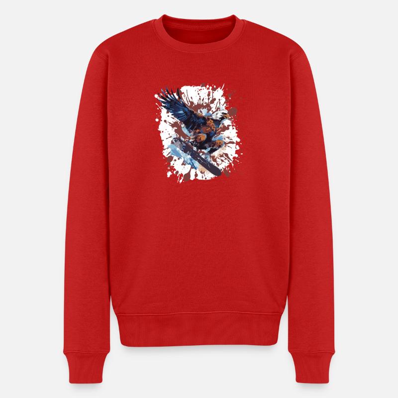 Adler Snowboard - Pull Premium bio Homme - rouge