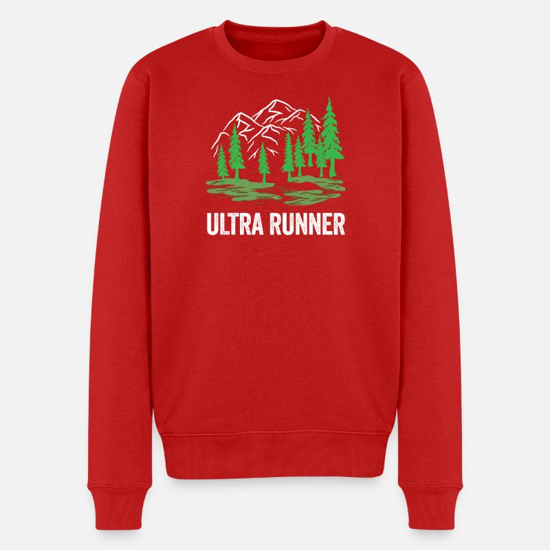 Ultra-Läufer - Männer Premium Bio Pullover - Rot