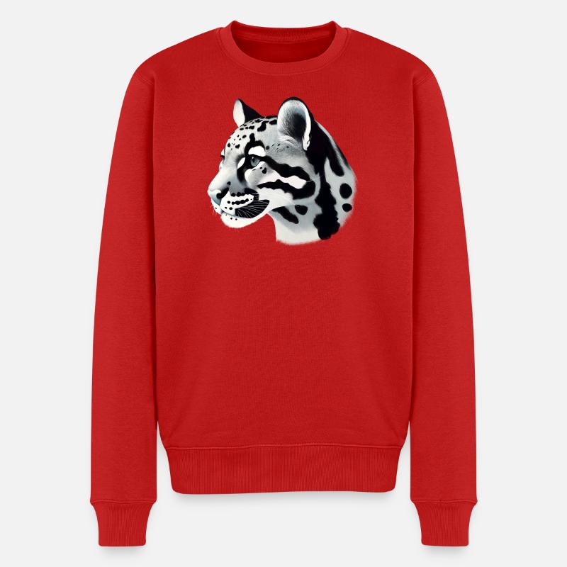 Nebelparder - Männer Premium Bio Pullover - Rot