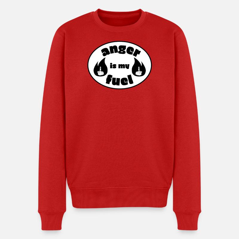 Wut ist mein Treibstoff - Männer Premium Bio Pullover - Rot