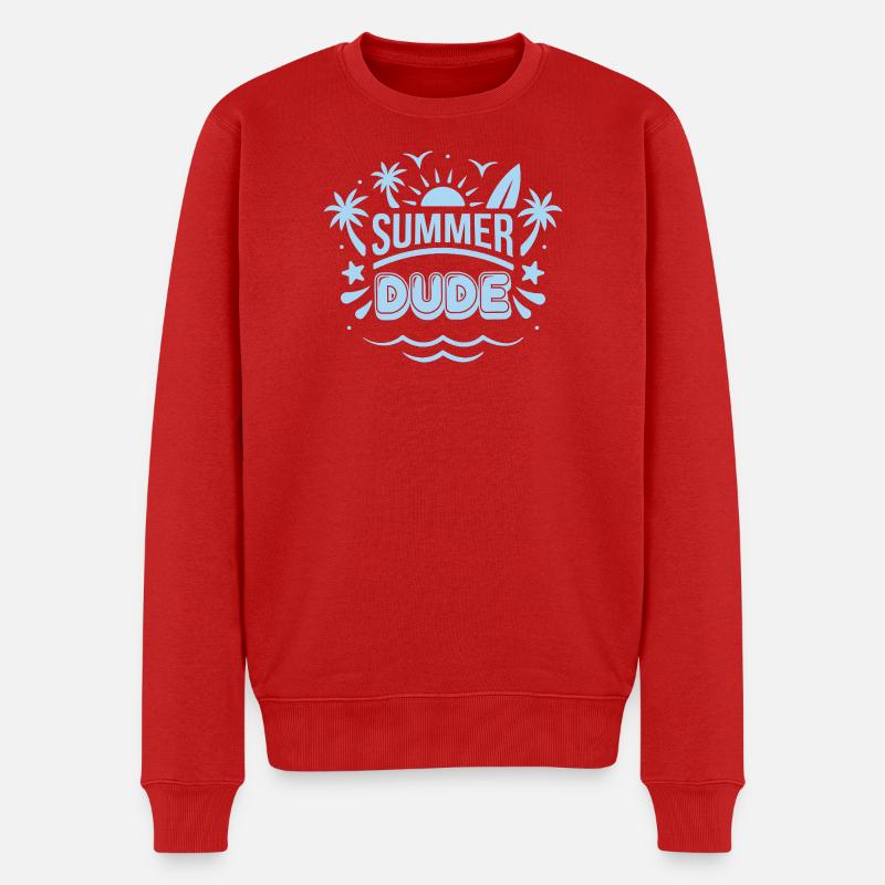 Summer Dude Surf Logo - Pull Premium bio Homme - rouge