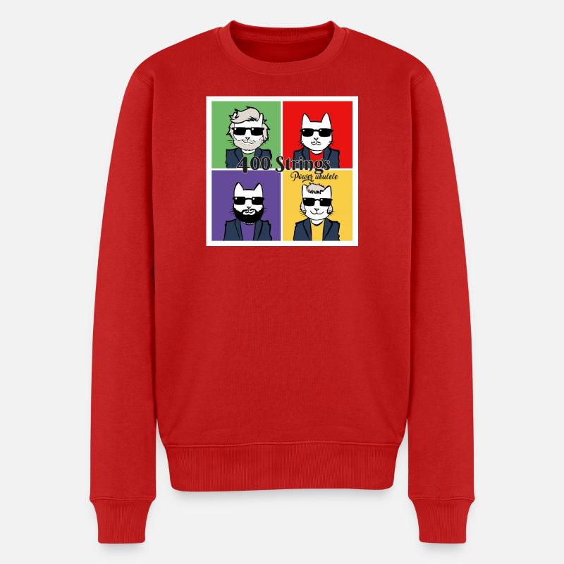 poweruke - Pull Premium bio Homme - rouge