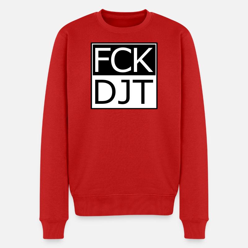Provokante Blocktypografie Protest - Männer Premium Bio Pullover - Rot