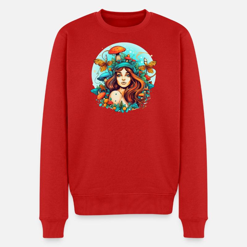 Forêt de conte de fées - Pull Premium bio Homme - rouge