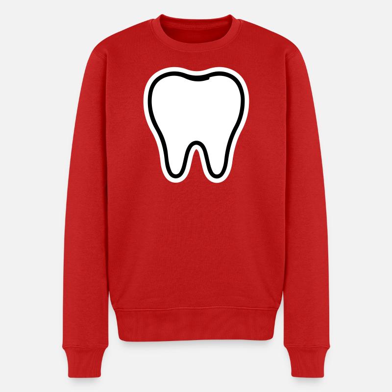 Symbole de la dent - Pull Premium bio Homme - rouge