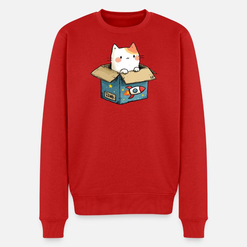 L’espace de jeu du chat - Pull Premium bio Homme - rouge