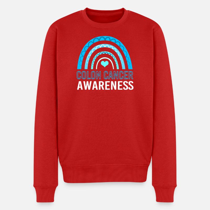 Darm Krebs Dickdarm - Männer Premium Bio Pullover - Rot