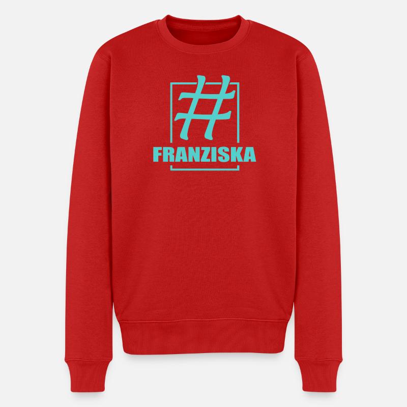 Franziska als Name - Männer Premium Bio Pullover - Rot