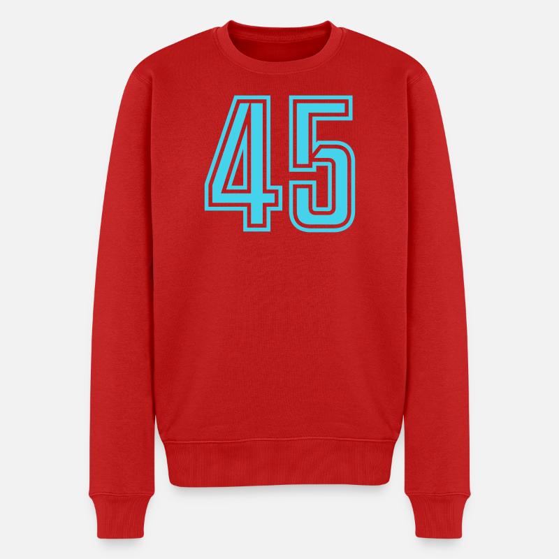45 - Männer Premium Bio Pullover - Rot