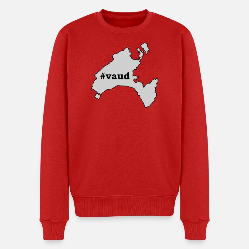 VD Vaud / Waadt - Männer Premium Bio Pullover - Rot