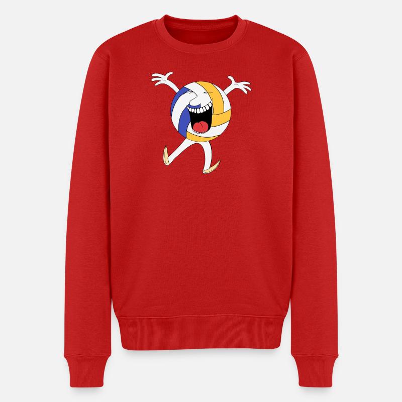 Volley Cheer Maskottchen - Männer Premium Bio Pullover - Rot