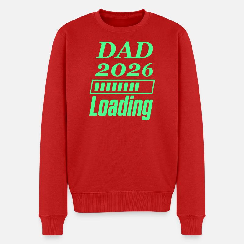 Dad 2026 Loading - Männer Premium Bio Pullover - Rot