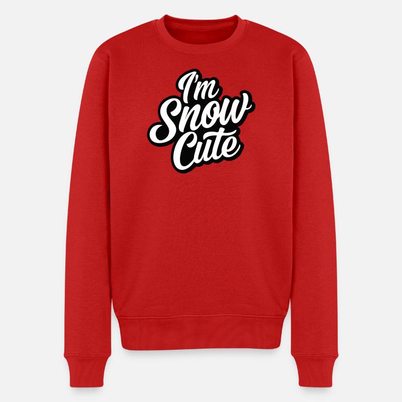 I'm snow cute - Männer Premium Bio Pullover - Rot