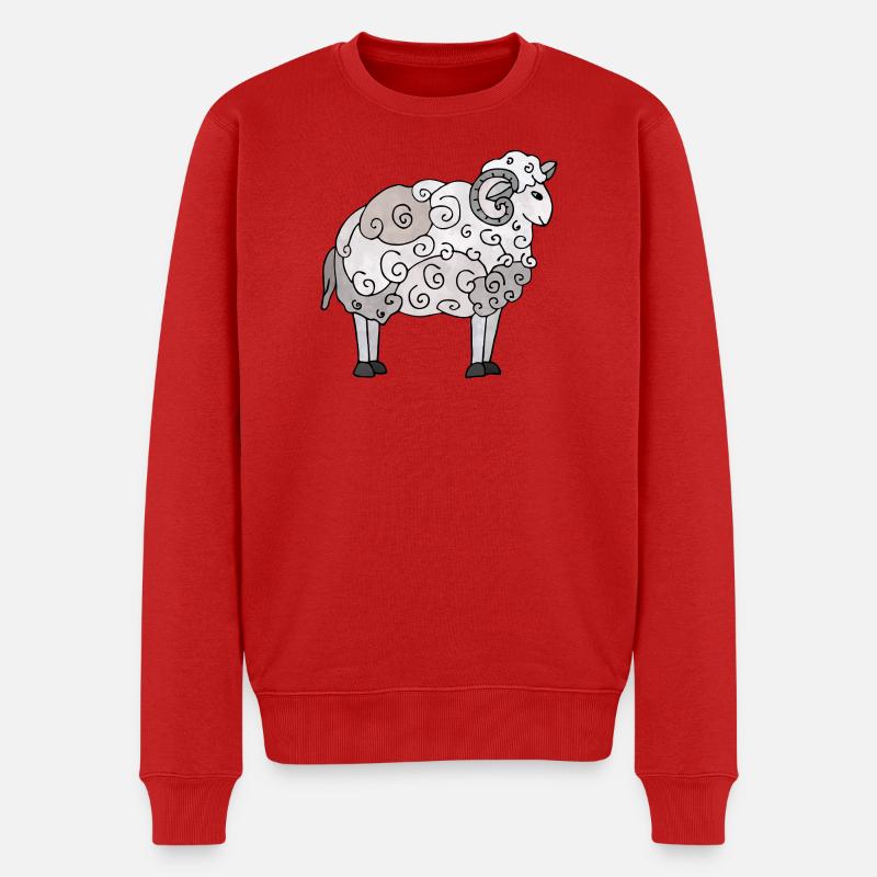 Widder - Männer Premium Bio Pullover - Rot