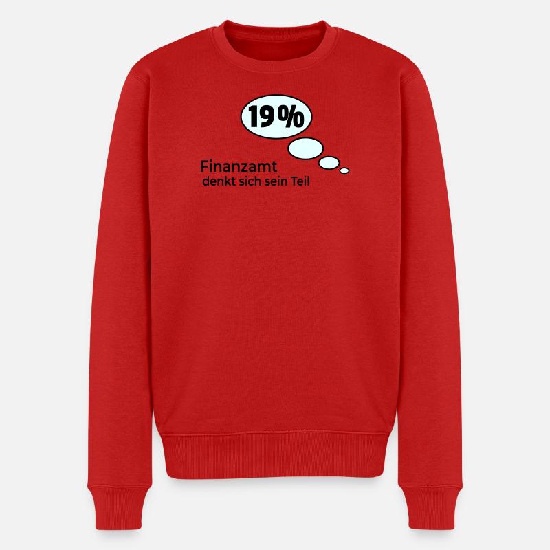 denkt sich sein Teil - Männer Premium Bio Pullover - Rot