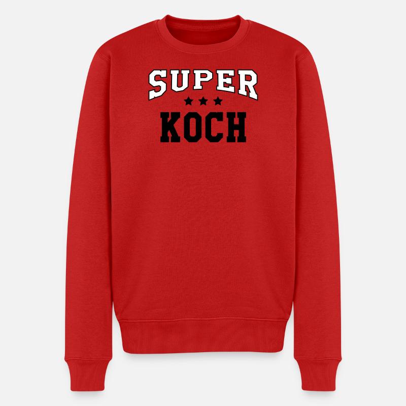 Superkoch - Männer Premium Bio Pullover - Rot