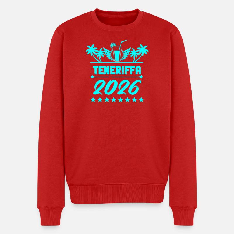 Teneriffa 2026 Inselurlaub - Männer Premium Bio Pullover - Rot