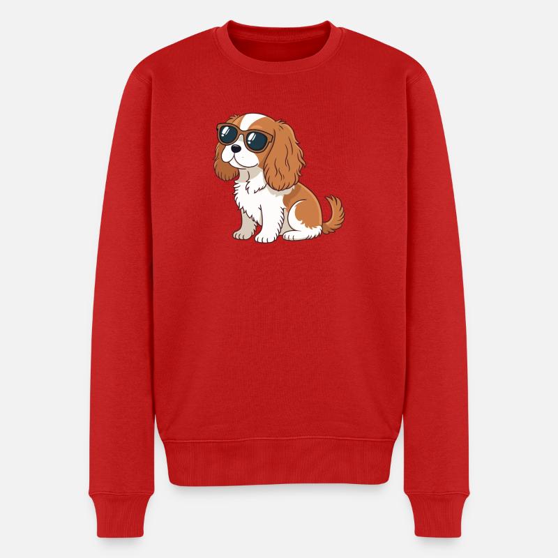 Dog Rider Chic Sonnenbrillen - Männer Premium Bio Pullover - Rot