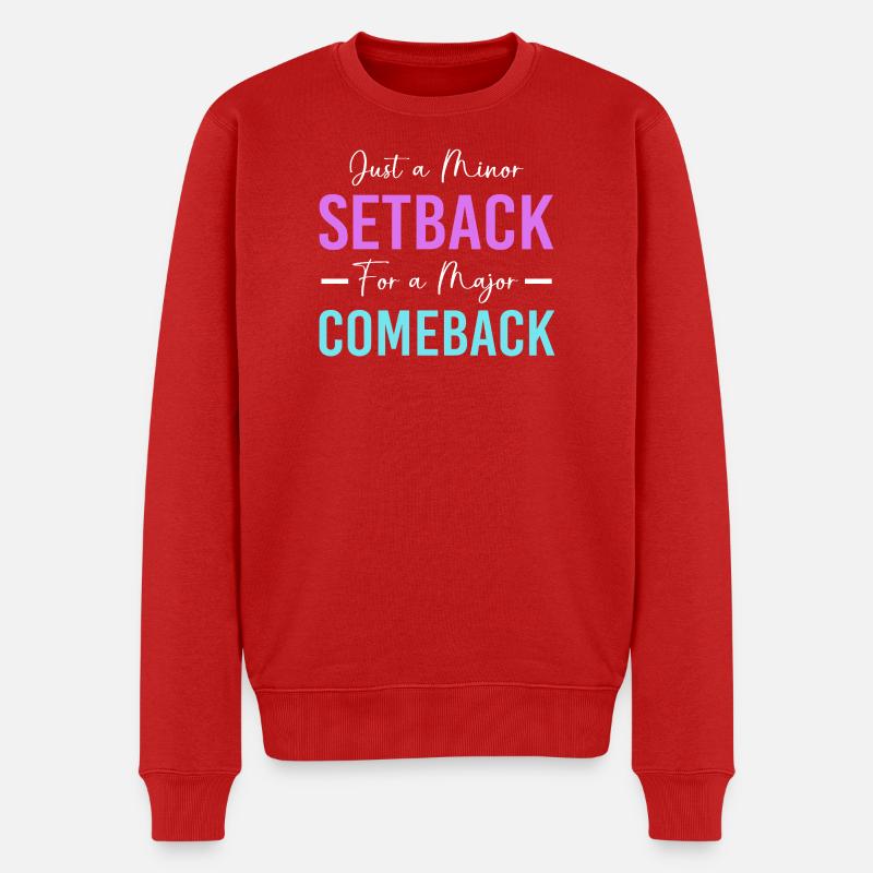 Workaholic - Männer Premium Bio Pullover - Rot