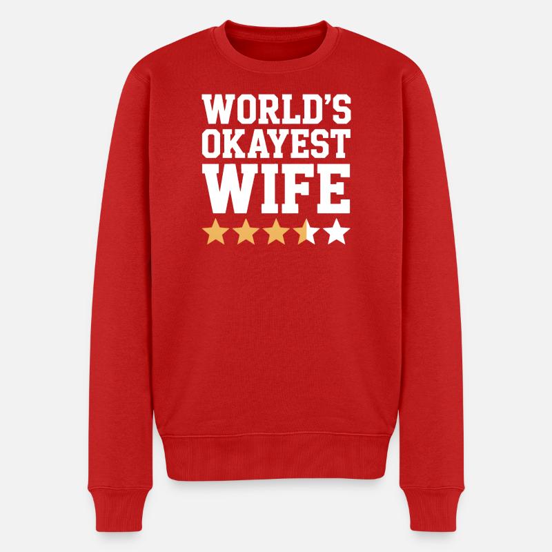Die beste Ehefrau der Welt - Männer Premium Bio Pullover - Rot