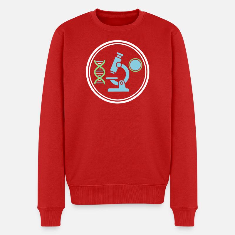 Wissenschaft Logo Biologie - Männer Premium Bio Pullover - Rot