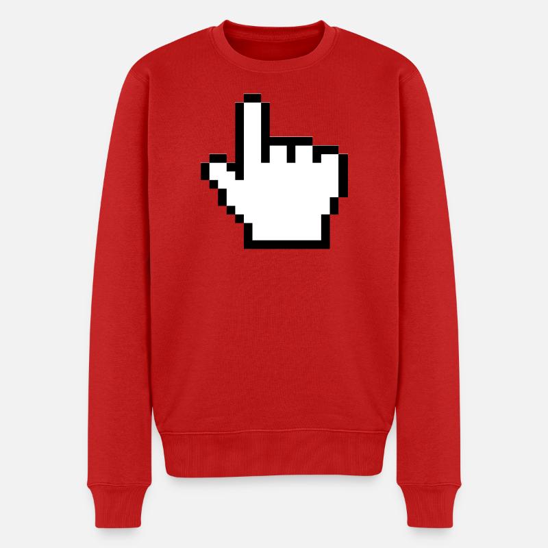 Original Maushand - Männer Premium Bio Pullover - Rot