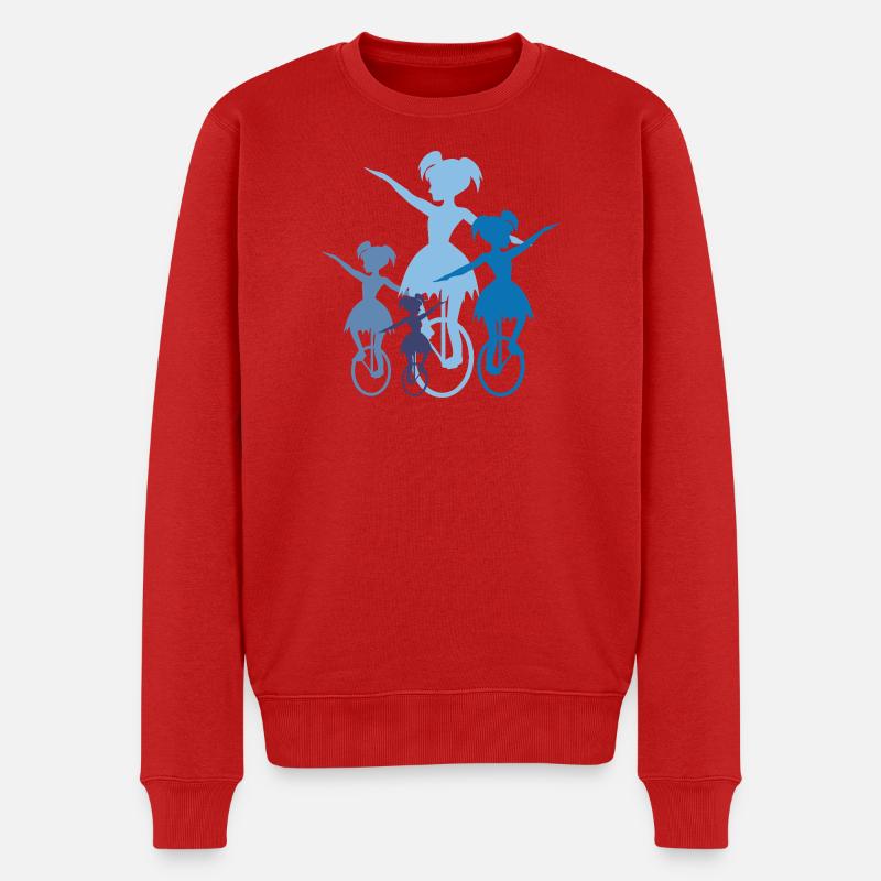 Einrad | Unicycling Freestyle - Männer Premium Bio Pullover - Rot
