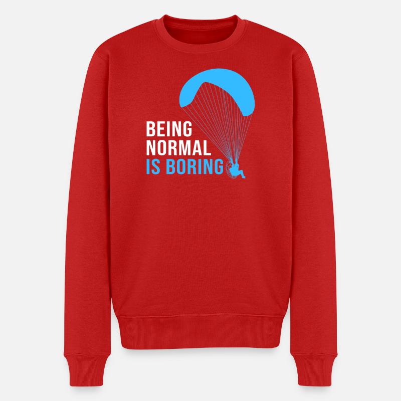 Skydive Paragliding - Männer Premium Bio Pullover - Rot