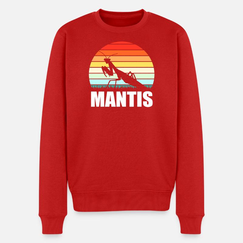Mantis Gottesanbeter Gottesanbeterin - Männer Premium Bio Pullover - Rot