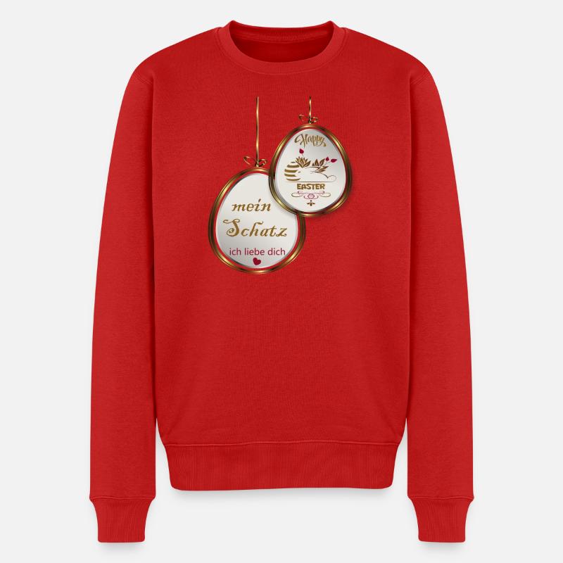  Osteranhänger - Männer Premium Bio Pullover - Rot