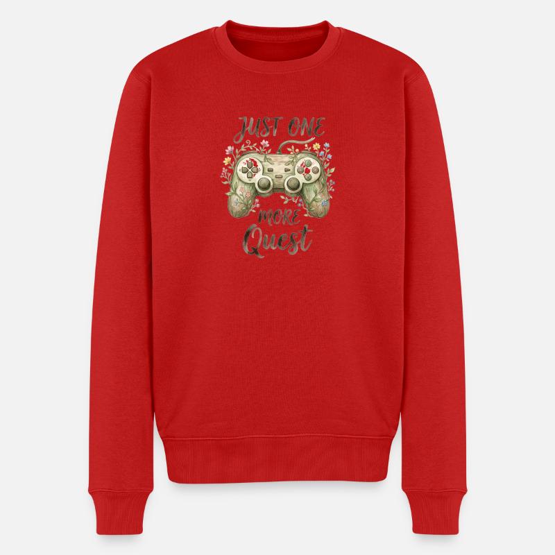 Nur noch eine Quest Botanischer Controller - Männer Premium Bio Pullover - Rot