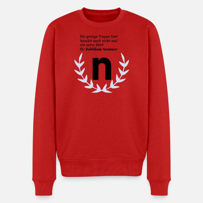 Jubilaeum N - Männer Premium Bio Pullover - Rot
