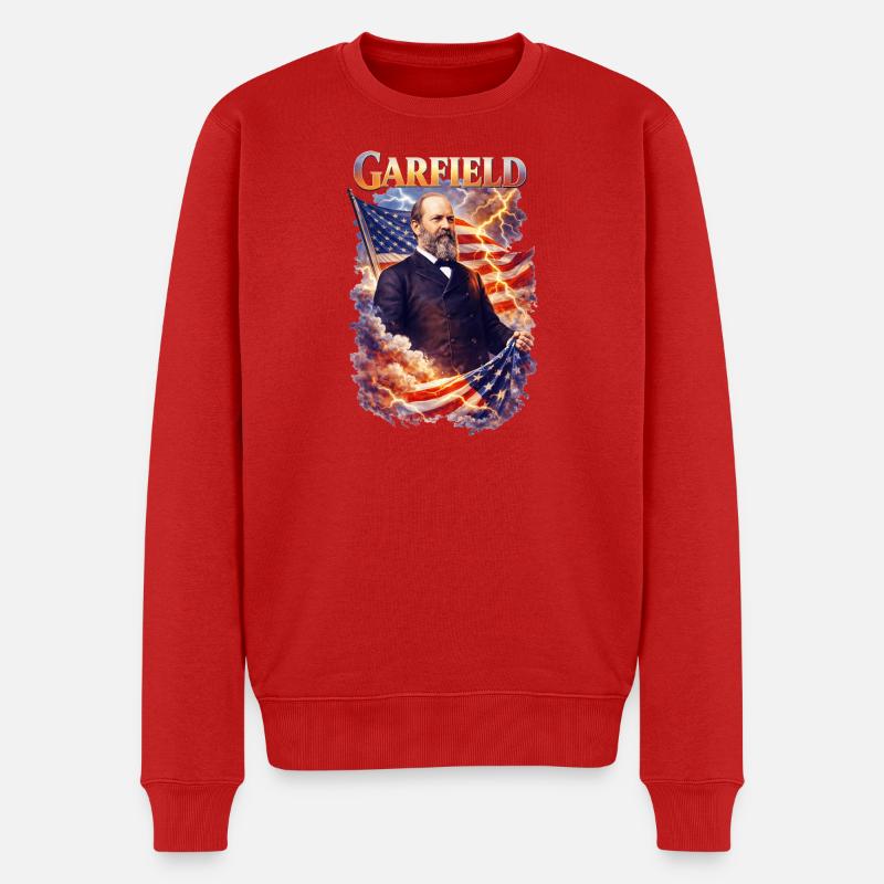 Patriotic Portrait Storm - Männer Premium Bio Pullover - Rot