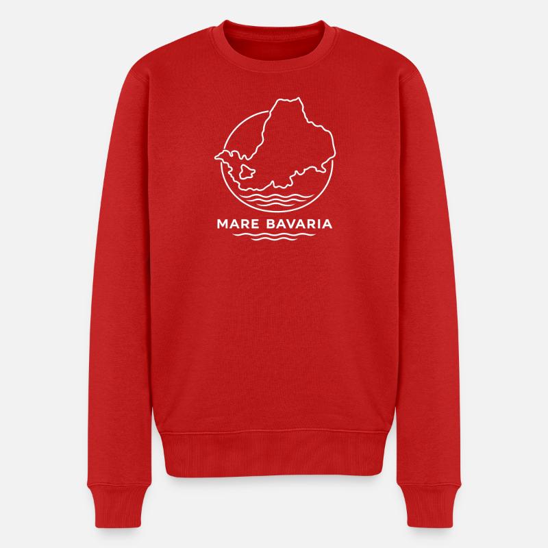 Mer de Bavière - Mare Bavière - Pull Premium bio Homme - rouge