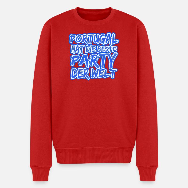 Urlaub Portugal - Männer Premium Bio Pullover - Rot