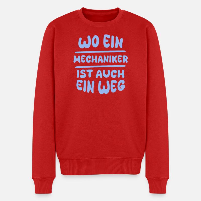 Geschenk für Mechaniker - Männer Premium Bio Pullover - Rot