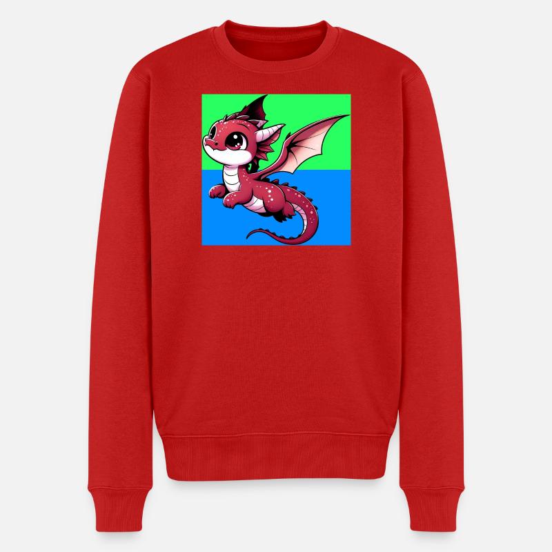 dragon - Pull Premium bio Homme - rouge