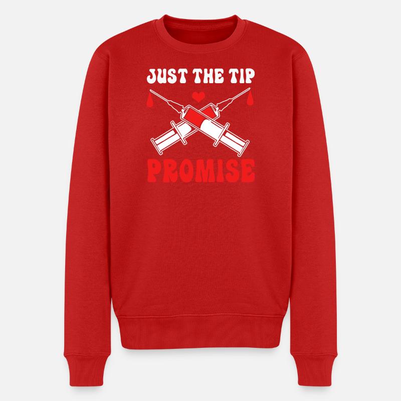 Blutspender Blut Blutspende - Männer Premium Bio Pullover - Rot