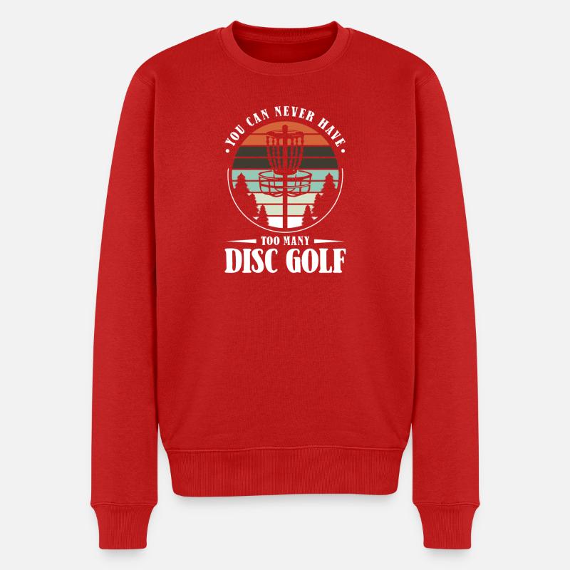 Disc Golf Geschenke Discgolf - Männer Premium Bio Pullover - Rot