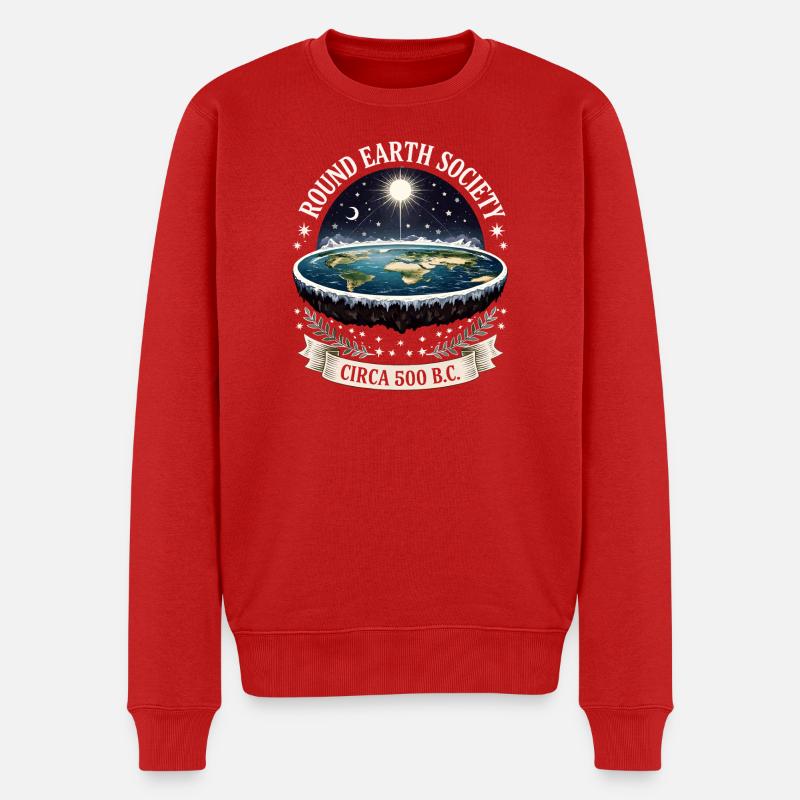 Runde Erde Gesellschaft 500 v.Chr - Männer Premium Bio Pullover - Rot