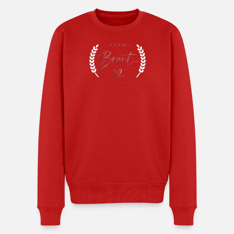 team braut  - Männer Premium Bio Pullover - Rot
