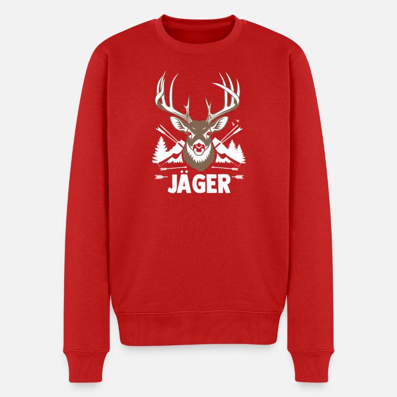 Chasse Chasse Chasseurs Chasseurs - Pull Premium bio Homme - rouge