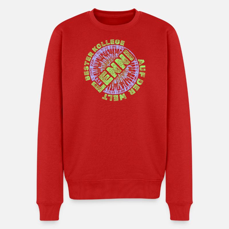Geschenk für Lenni - Männer Premium Bio Pullover - Rot