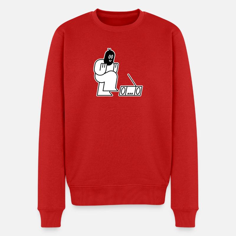 Dancing Thug - Männer Premium Bio Pullover - Rot