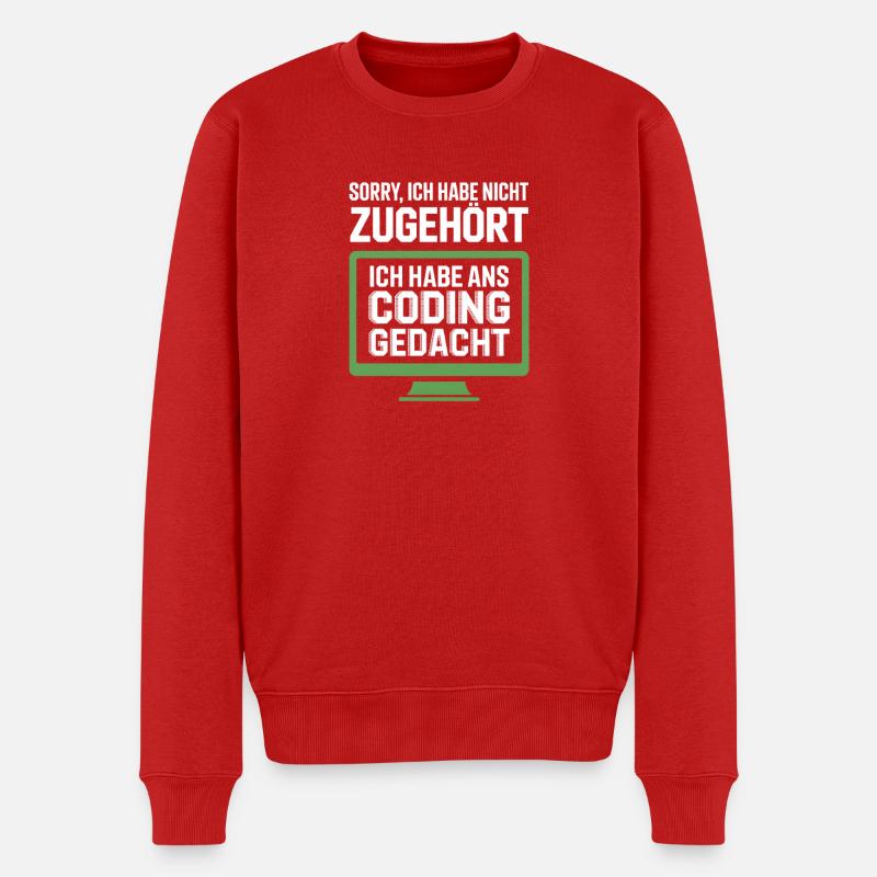 Coding Thinking instead of belonging - Men's Premium Organic Jumper - red